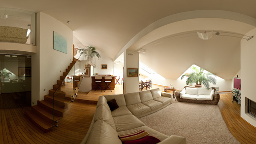 Loft Janáčkovo nábřeží - Obývací místnost  pohled od krbu 2 SPH1